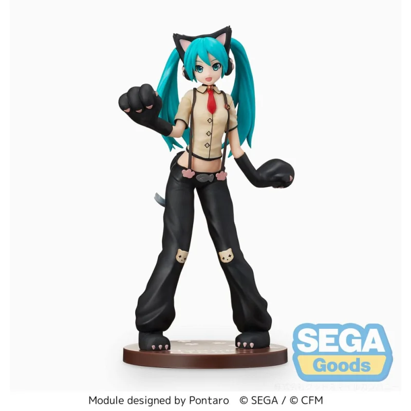 Figuras Hatsune Miku Project DIVA Arcade Future Tone SPM Hatsune Miku Kitty Cat 23 cm