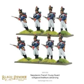 Juego de figura Napoleonic French Young Guard Voltigeurs/Tirailleurs Advancing