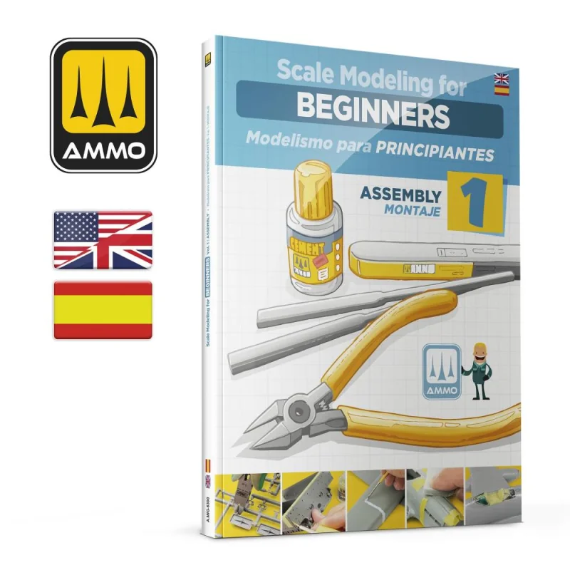  AMMO OF MIG: Scale Modeling for Beginners Vol. 1: Assembly - Soft cover, 120 pages with high quality step-by-step photos in ful