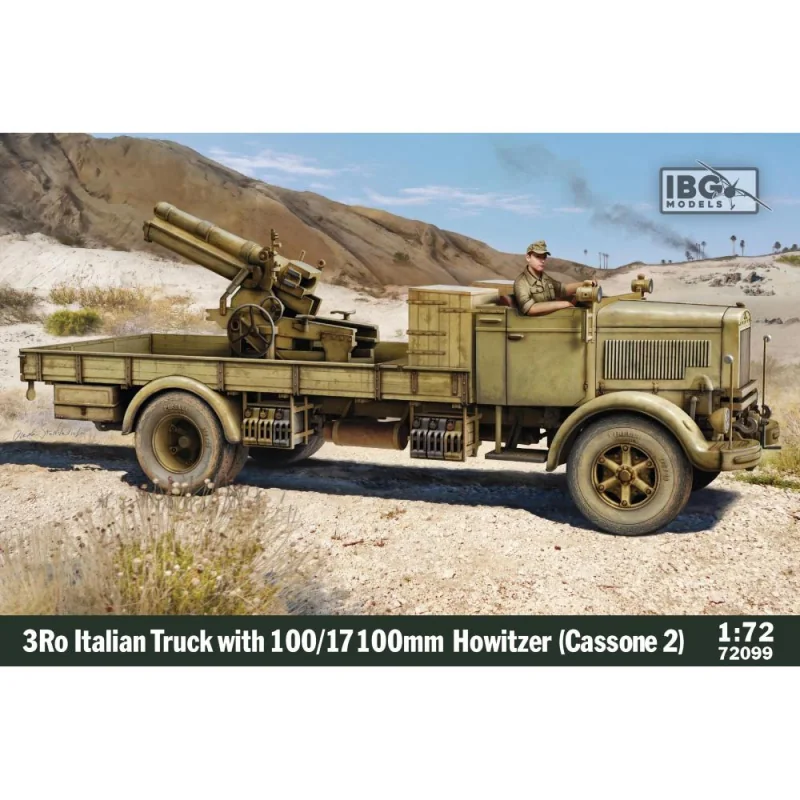 Maqueta IBG MODELS: 1/72 - 3Ro Italian Truck with 100/17 100mm Howitzer (Cassone 2) Maqueta IBG MODELS: 1/72 - 3Ro Italian Truck with 100/17 100mm Howitzer (Cassone 2)