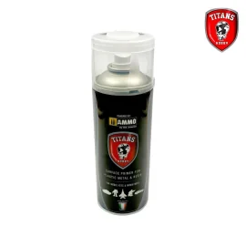  TITANS HOBBY: Transparent Satin Varnish / base - 400ml Spray for Plastic, Metal & Resin