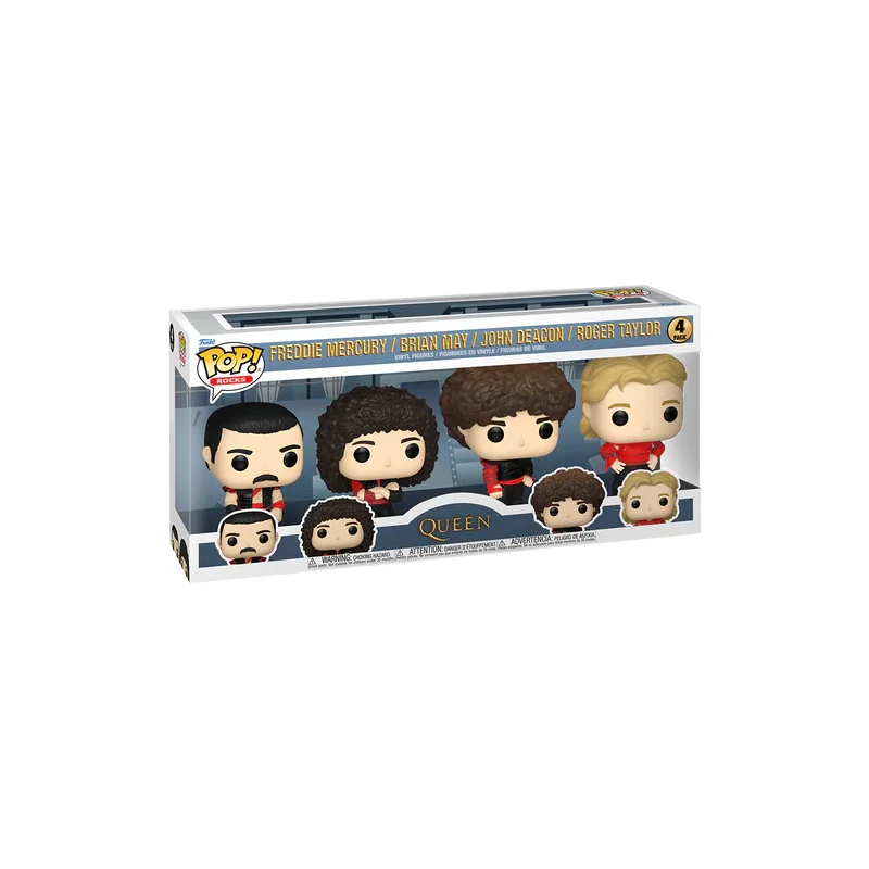 Figuras Pop QUEEN - POP Rocks - Radio Gaga - Pack 4