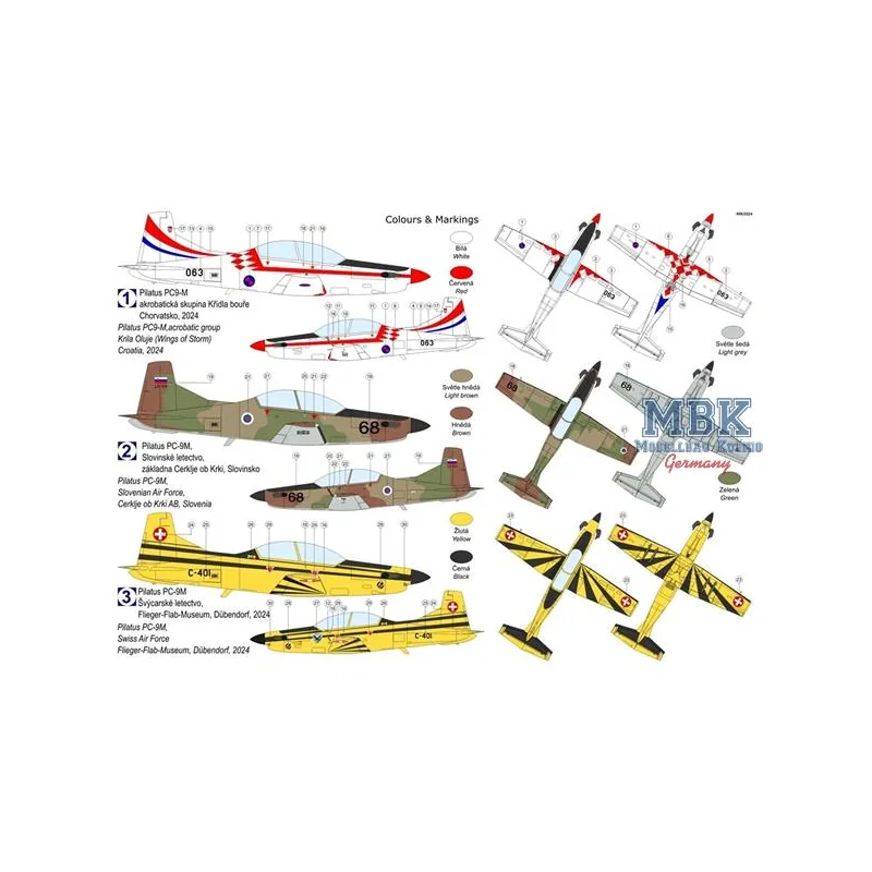 Maqueta de avión Pilatus PC-9M "Over Europe"