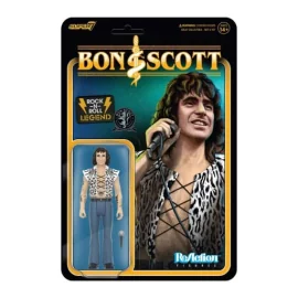 Figurita Bon Scott Figure ReAction Wave 02 Bon Scott (Leopard Print) 10 cm