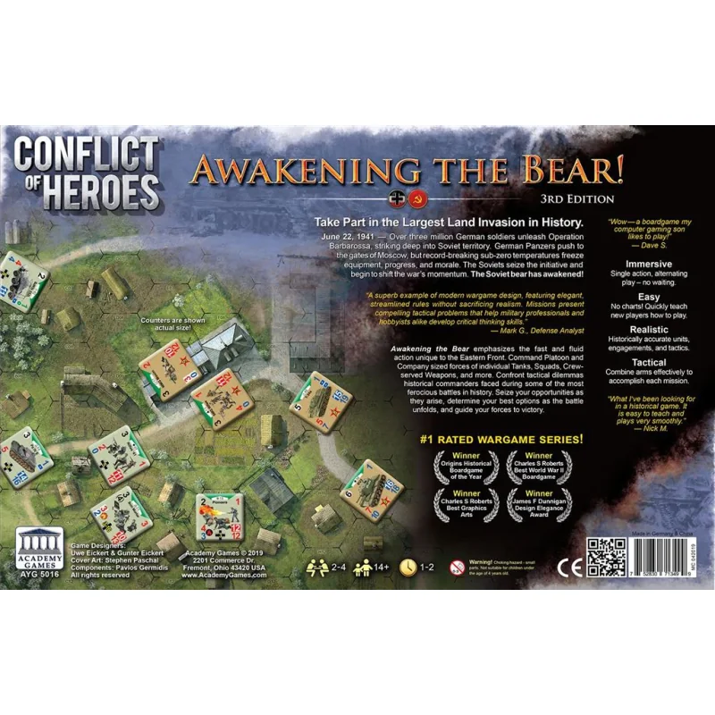 Academy Games Conflict of Heroes Awakening the Bear 3rd Ed