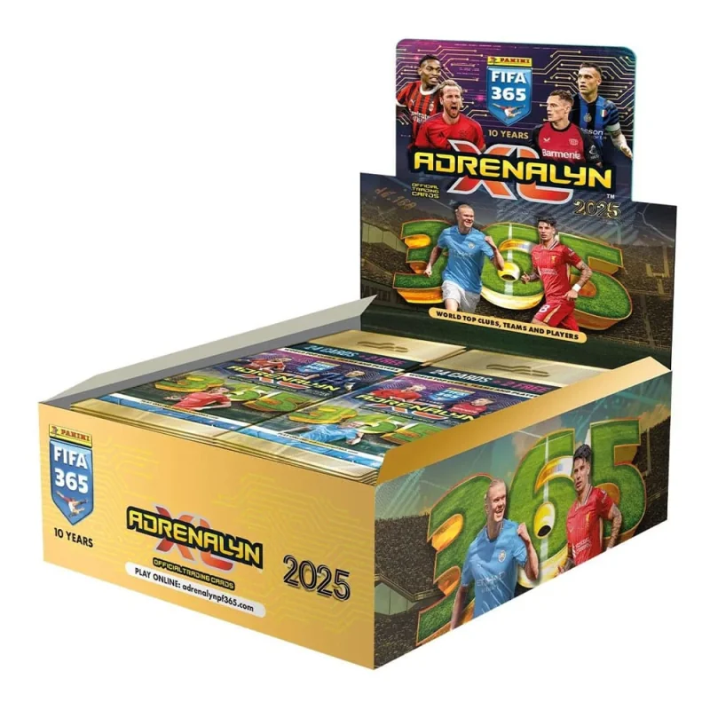  FIFA 365 Adrenalyn XL 2025 Trading Cards with Fat Packs Display (10)