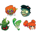  Plants vs. Zombies with Pin Display Set 5cm (6)