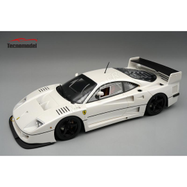 Miniatura FERRARI F40 LM WITH BLACK 5-SPOKE RIMS 1996 PEARL WHITE METALLIC