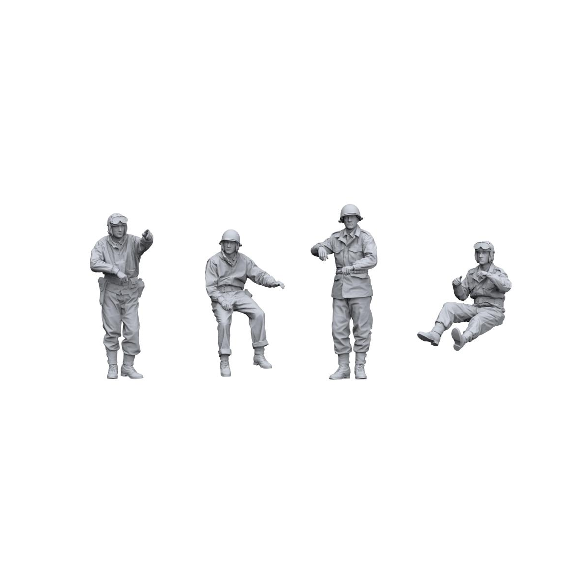 Border Models BORDER MODEL: 1/35; WW2 U.S. tank crew (4 figures in resin)