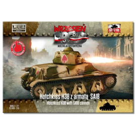 Maqueta FIRST TO FIGHT: 1/72; Hotchkiss H38 with SA18 cannon