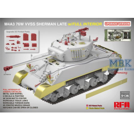 Maqueta M4A3 76W VVSS Sherman late UPGRADE full interior