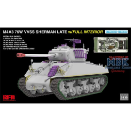 Maqueta M4A3 76W VVSS Sherman late STANDARD full interior