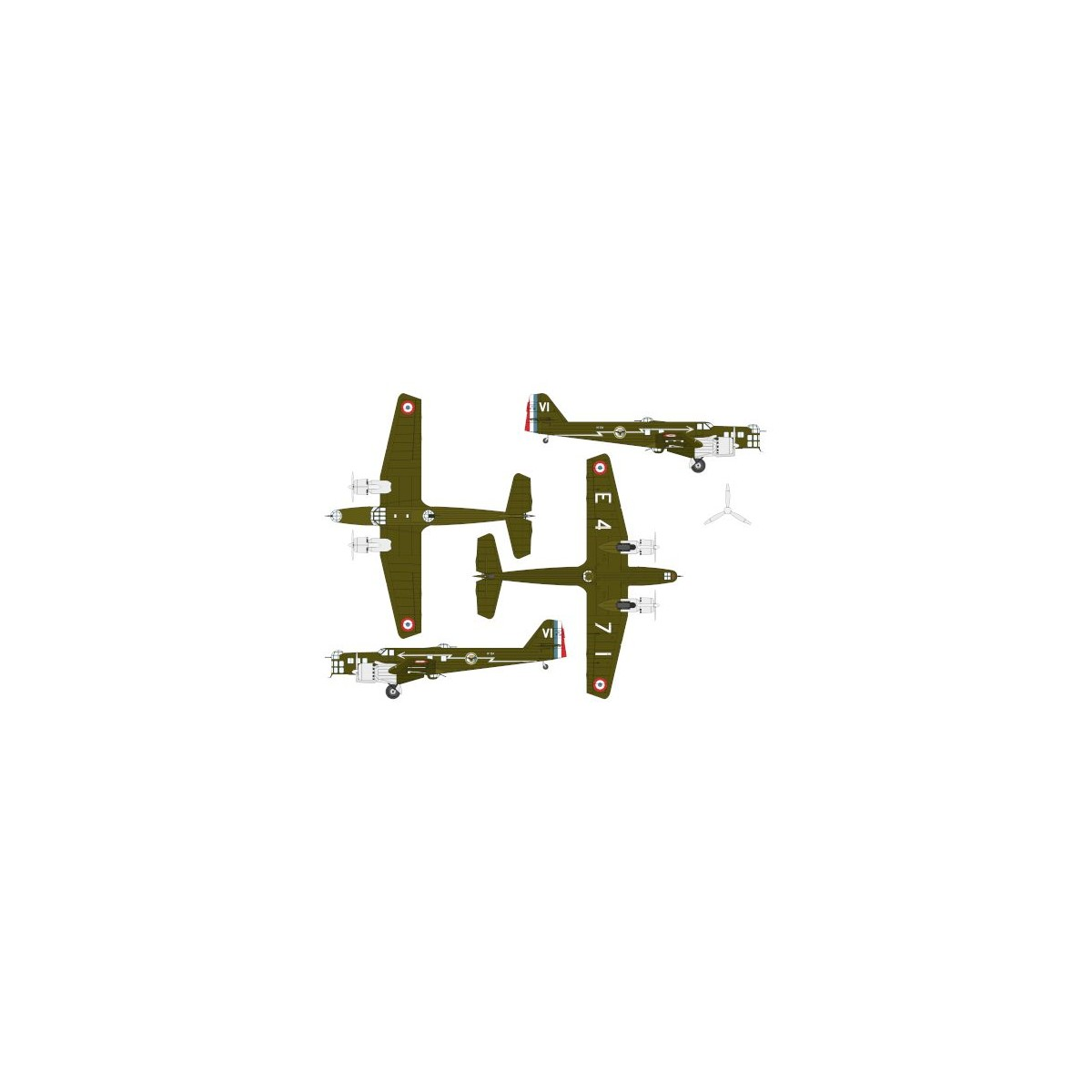 Maqueta de avión FRROM 55 BLOCH MB 210 EARLY 1/72