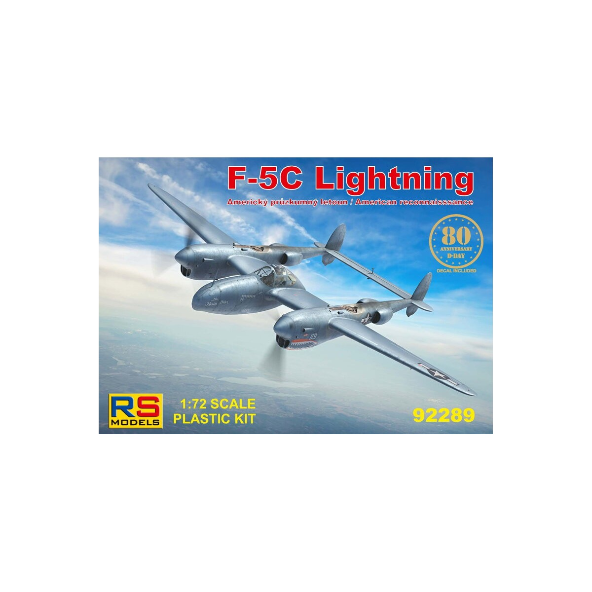 Maqueta RS MODELS 92289 F-5C LIGHTNING MODEL 1/72 (4 decal v. for USAF)