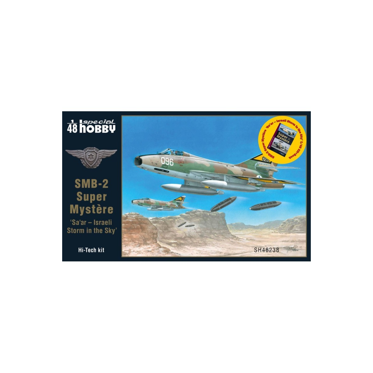 Maqueta SPECIAL HOBBY 48238B MODEL PLANE SMB-2 SUPER MYSTERY SA'AR – ISRAELI STORM IN THE SKY KIT + BOOK 1/48 Maqueta SPECIAL HOBBY 48238B MODEL PLANE SMB-2 SUPER MYSTERY SA'AR – ISRAELI STORM IN THE SKY KIT + BOOK 1/48