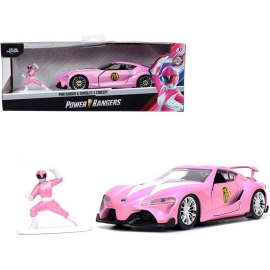Miniatura JADA 33079 MINIATURE TOYOTA FT-1 CONCEPT W/PINK RANGER FIGURE PINK 1/32