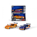 Miniatura JADA 34254 TWIN PACK NISSAN SILVIA / TOYOTA SUPRA BI-COLOR FF 1/32