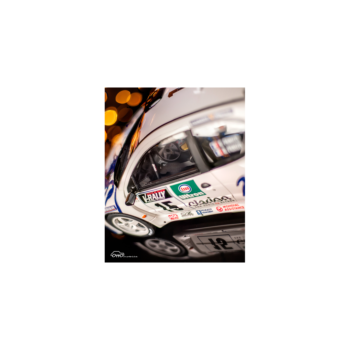 OTTOMOBILE OTTO MOBILE G081 MINIATURE PEUGEOT 206 WRC TOUR DE CORSE 1999 HERVE ET GILLES PANIZZI 1/12