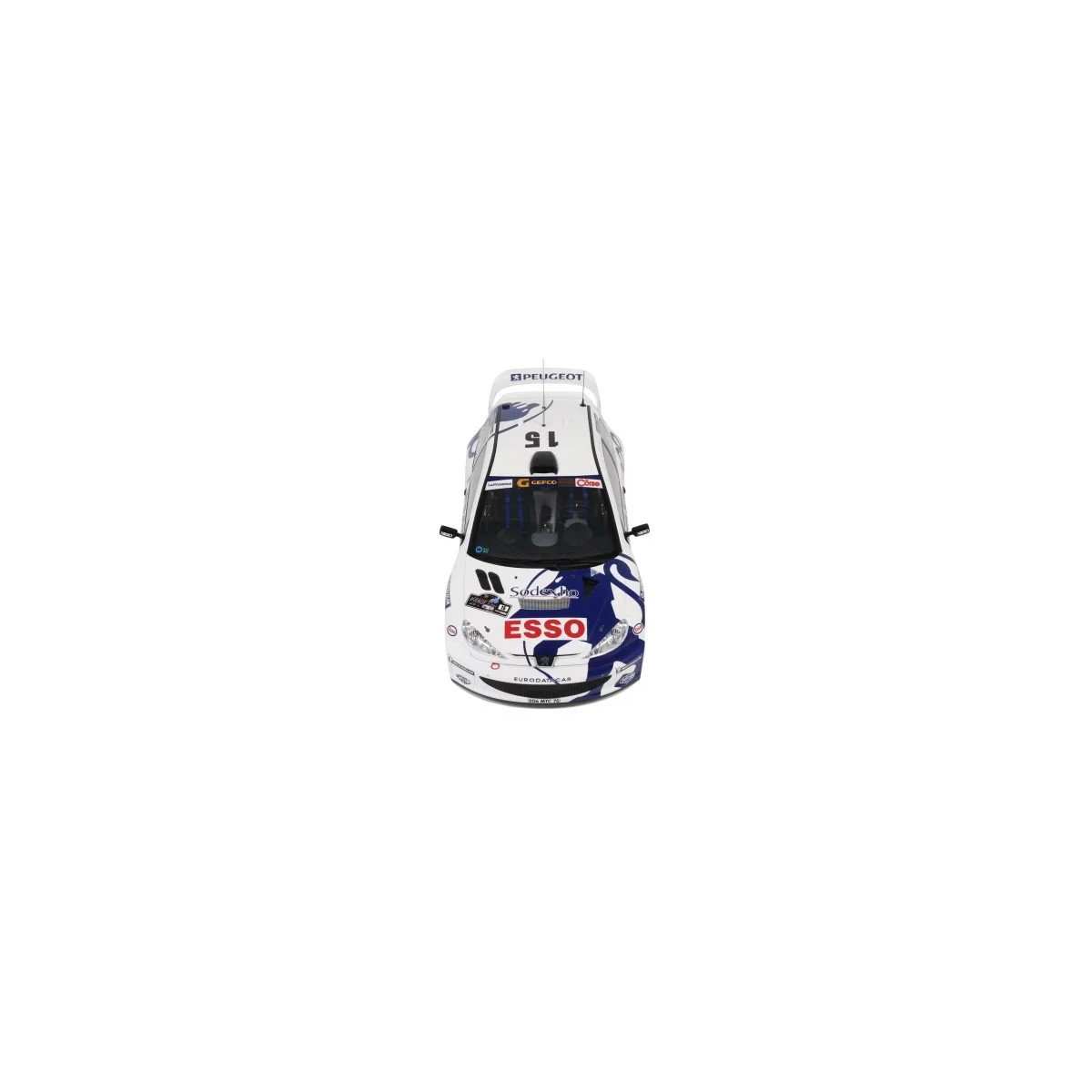 OTTO MOBILE G081 MINIATURE PEUGEOT 206 WRC TOUR DE CORSE 1999 HERVE ET GILLES PANIZZI 1/12
