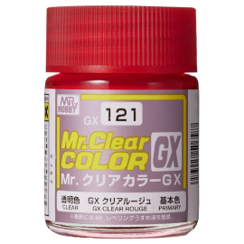 Pintura GUNZE MR. HOBBY GX-121 MR. COLOR GX CLEAR RED (18 ML)