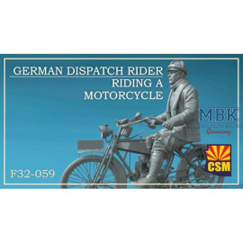  German Dispatch Rider riding a motorcycle