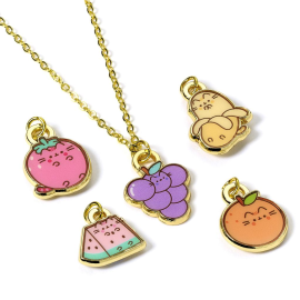  PUSHEEN - Fruits - Necklace Set + 5 charms