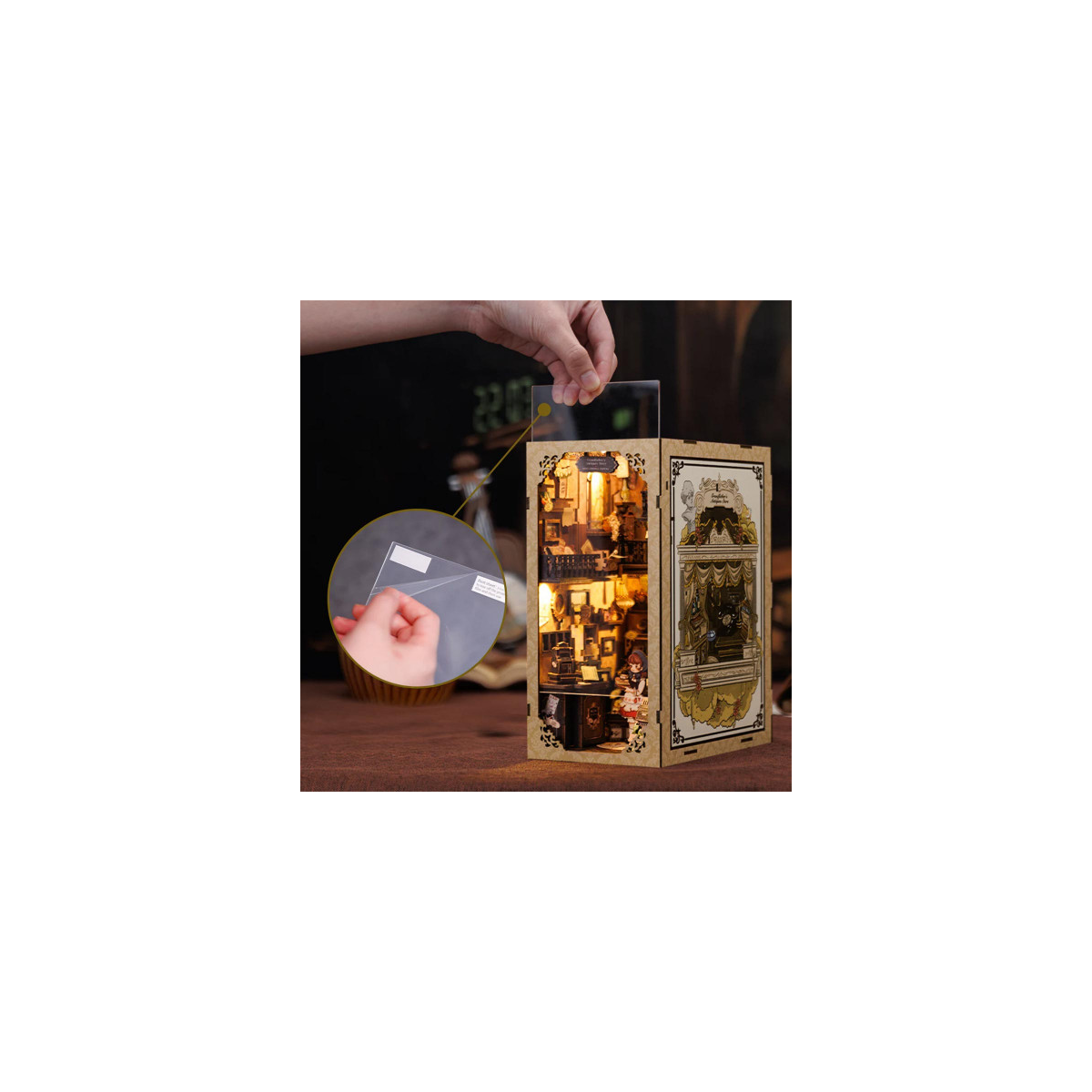 Puzzle 3d 3D Puzzle Bookends Book Nook Grand Father Antique Store