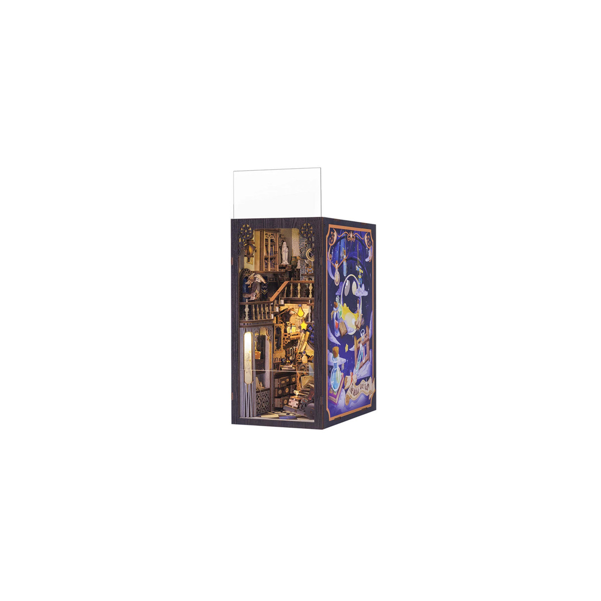 CUTEBEE Puzzle 3d 3D Puzzle Bookend Book Nook Nebula Common Room
