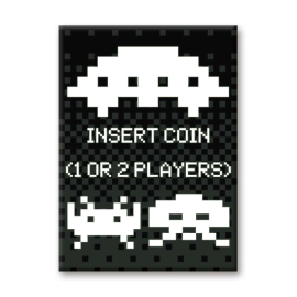  Space Invaders Insert Coin Flat Magnet