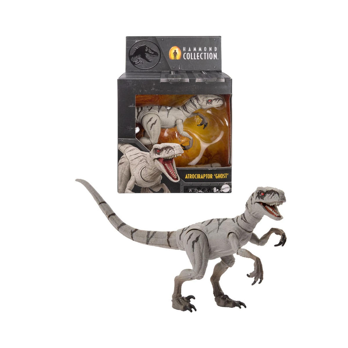 Mattel Jurassic World Hammond Collection Atrociraptor Ghost figure