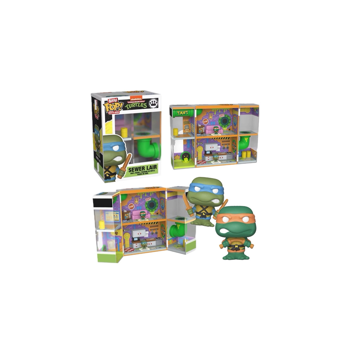 Funko Tmnt Ninja Turtle Bitty Boxes Sewer Lair