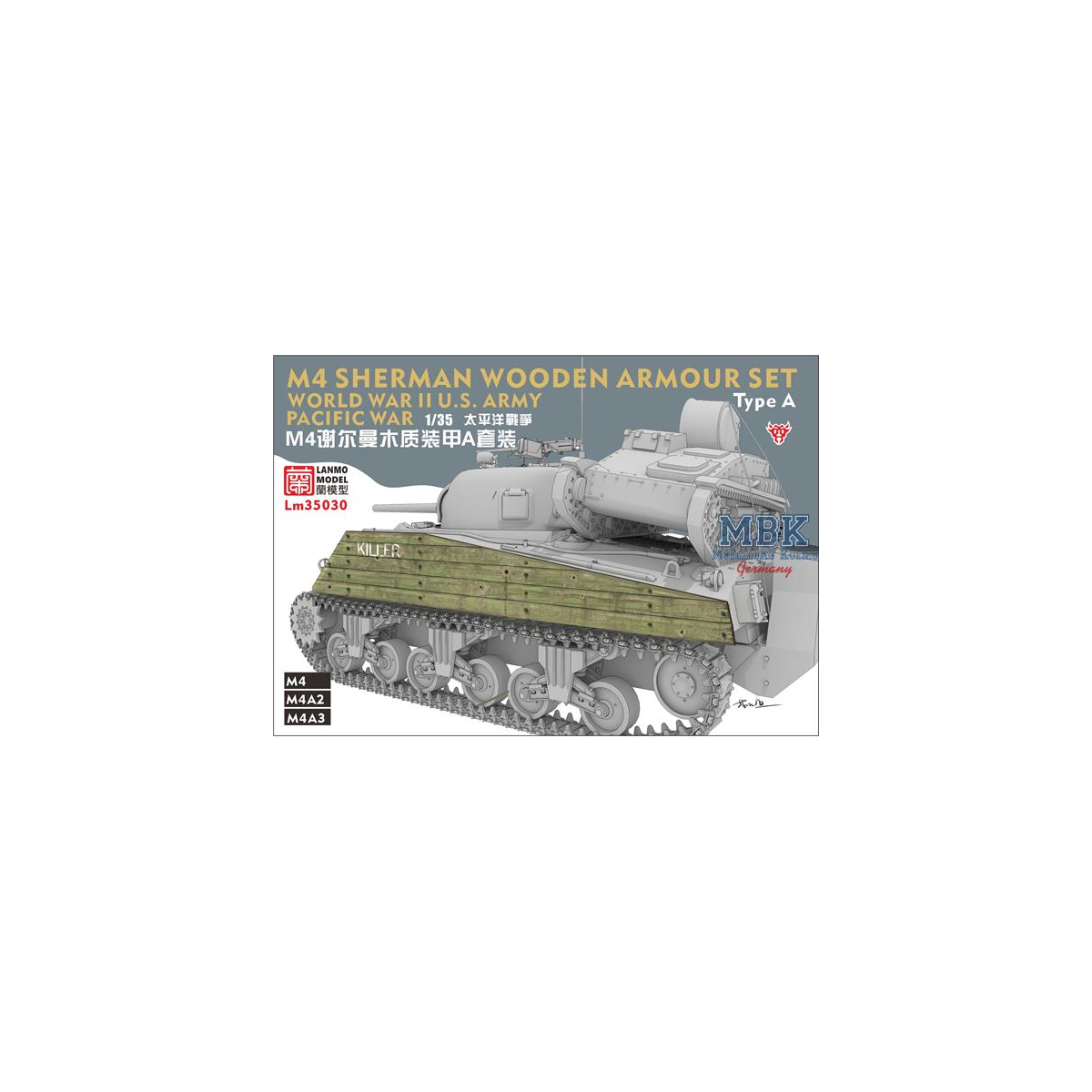  Pacific War Sherman wooden armour set Type A