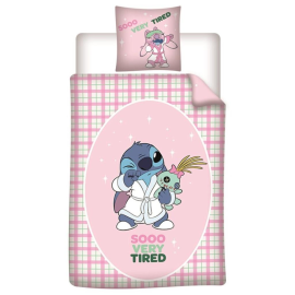 LILO & STITCH - Sooo Very Tired - Bedding set 140x200cm + 65x65cm
