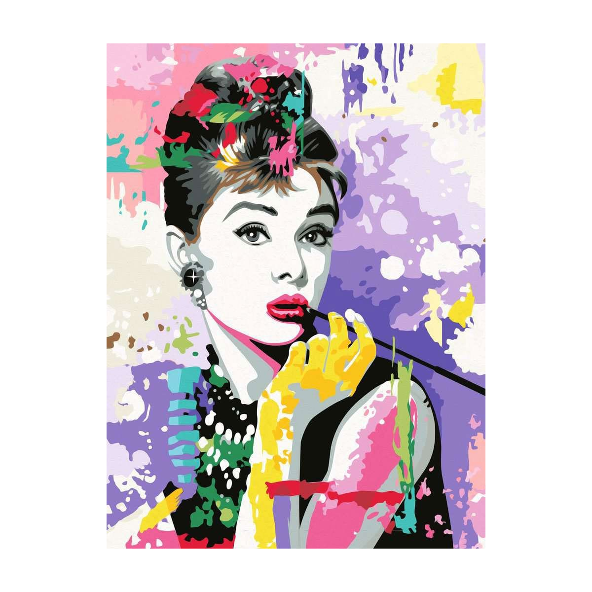  Audrey Hepburn - CreArt paint by numbers set 30 x 40 cm