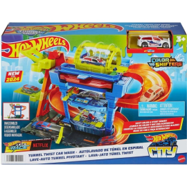  Mattel - Hot Wheels City Toy Car Track Set Tunnel Twist