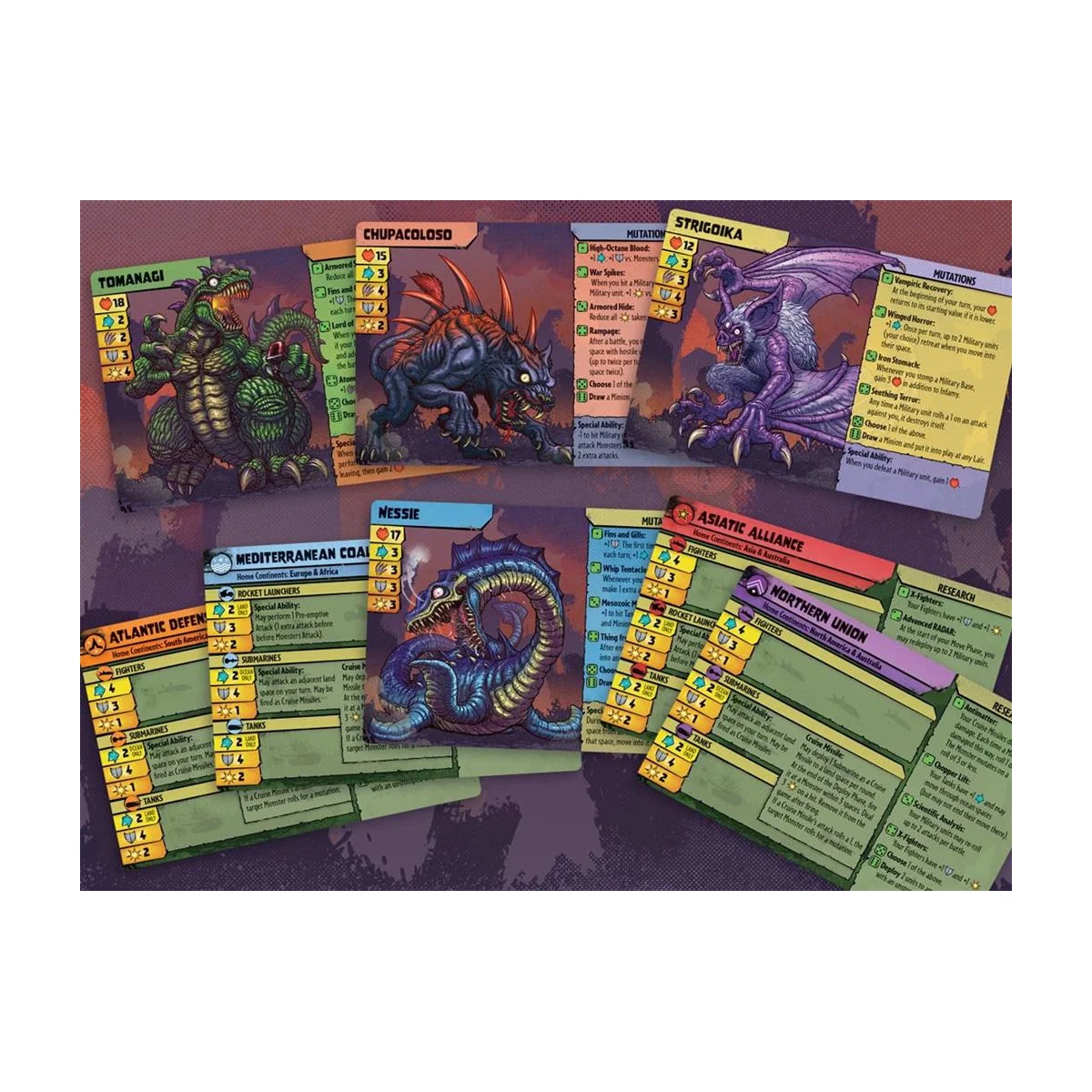 Juegos de mesa Monsters Menace The World