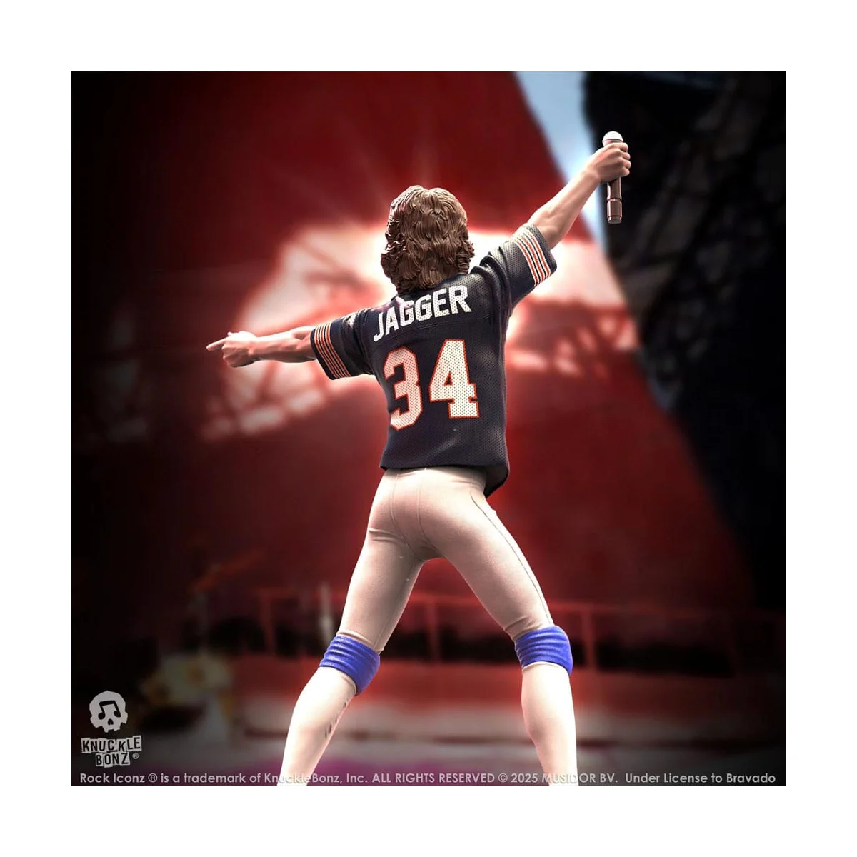 Knucklebonz Rolling Stones - Rock Iconz Mick Jagger US Tour 1981 statuette (Black Jersey) 22 cm