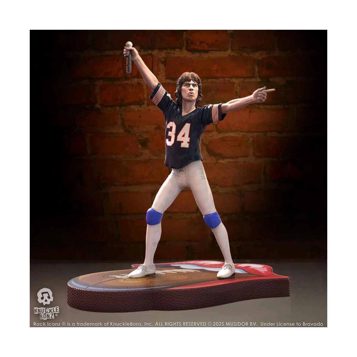 KNBZ-RSMJ81BK100 Rolling Stones - Rock Iconz Mick Jagger US Tour 1981 statuette (Black Jersey) 22 cm