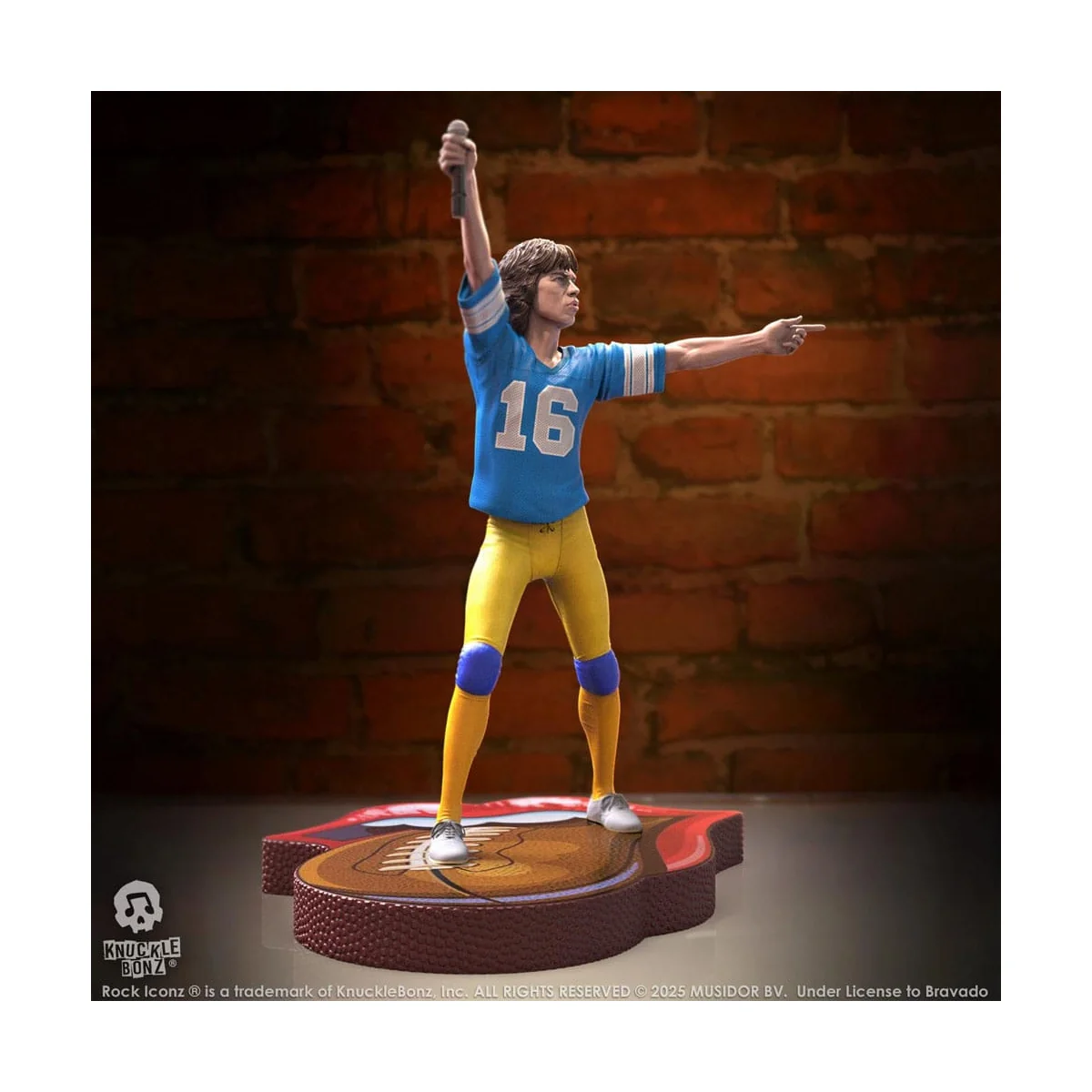 KNBZ-RSMJ81BL100 Rolling Stones - Rock Iconz Mick Jagger US Tour 1981 statuette (Blue Jersey) 22 cm
