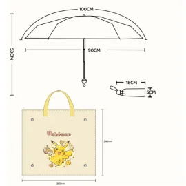  POKEMON - LANGBOWANG - UMBRELLA + CASE + BAG - PIKACHU FLOWER