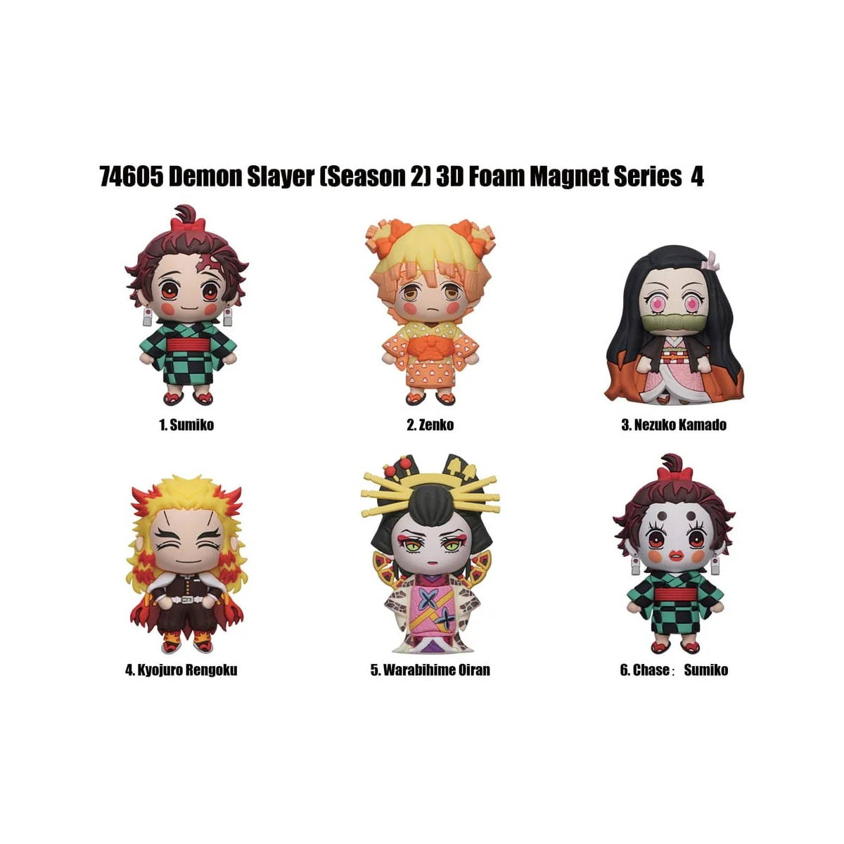 Blind Box : Mystery Box Demon Slayer blind pack magnets Series 4 Display (12)