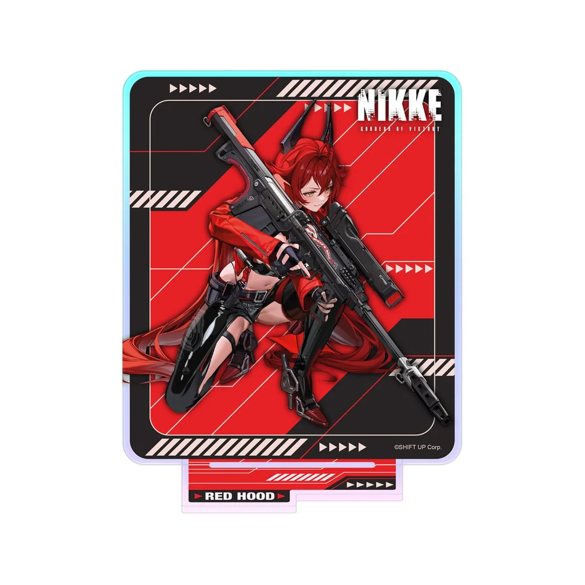 Goddess of Victory: Nikke acrylic Figure Crouching Series Red Hood Holographic 14 cm Goddess of Victory: Nikke acrylic Figure Crouching Series Red Hood Holographic 14 cm