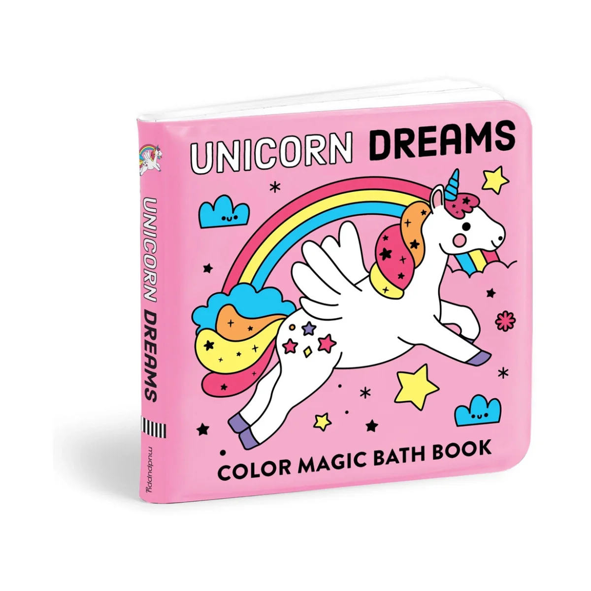  Libro Mudpuppy: LIBRO DE BAÑO SUEÑOS DE UNICORNIO 15x15cm, colores mágicos, 0+