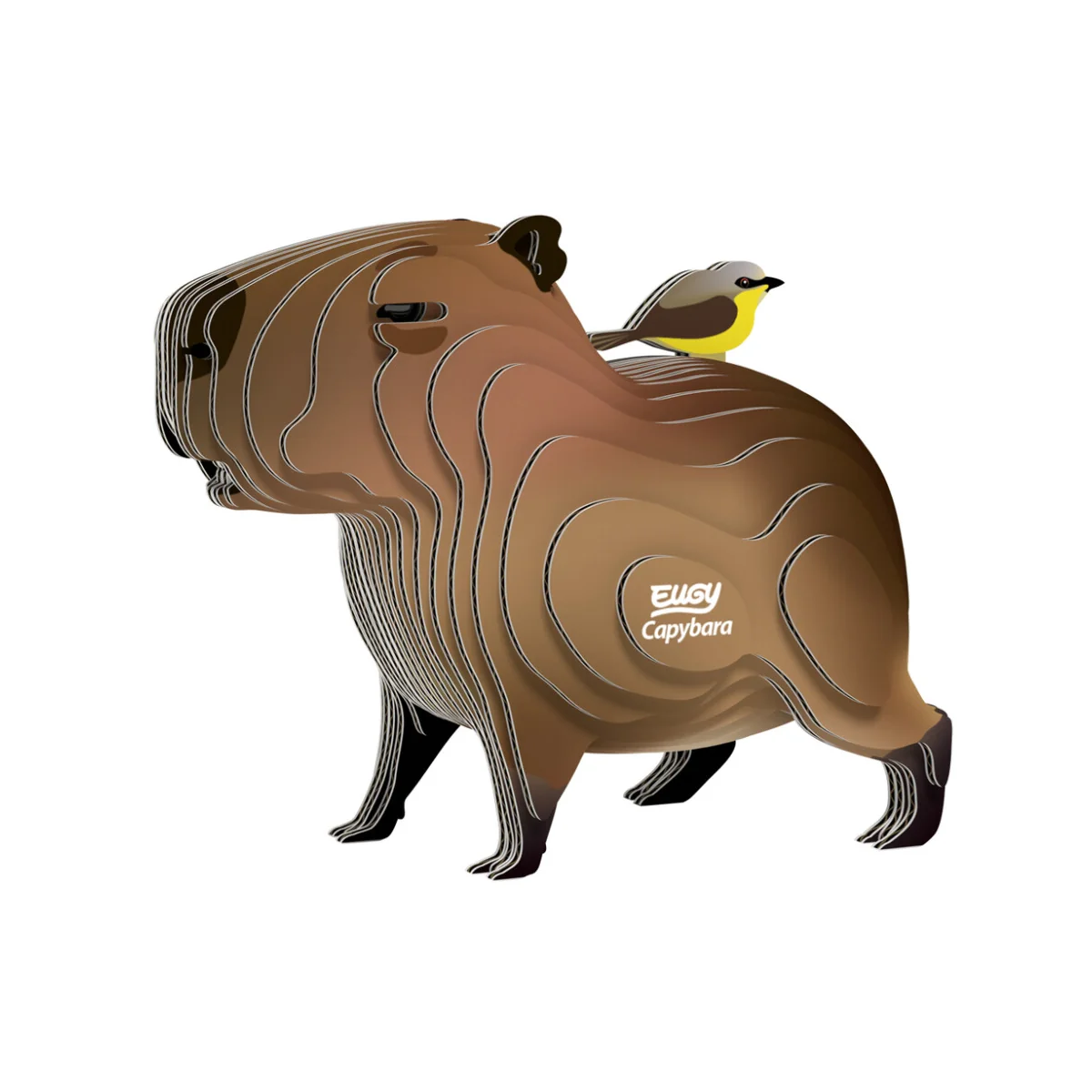  Modelo 3D Eugy: ANIMAL SALVAJE / CAPIBARA 7,6x4,1x6,2cm, cartón, en caja, 6+