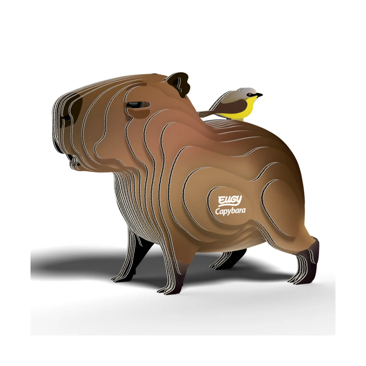 Maquetas de cartón Modelo 3D Eugy: ANIMAL SALVAJE / CAPIBARA 7,6x4,1x6,2cm, cartón, en caja, 6+