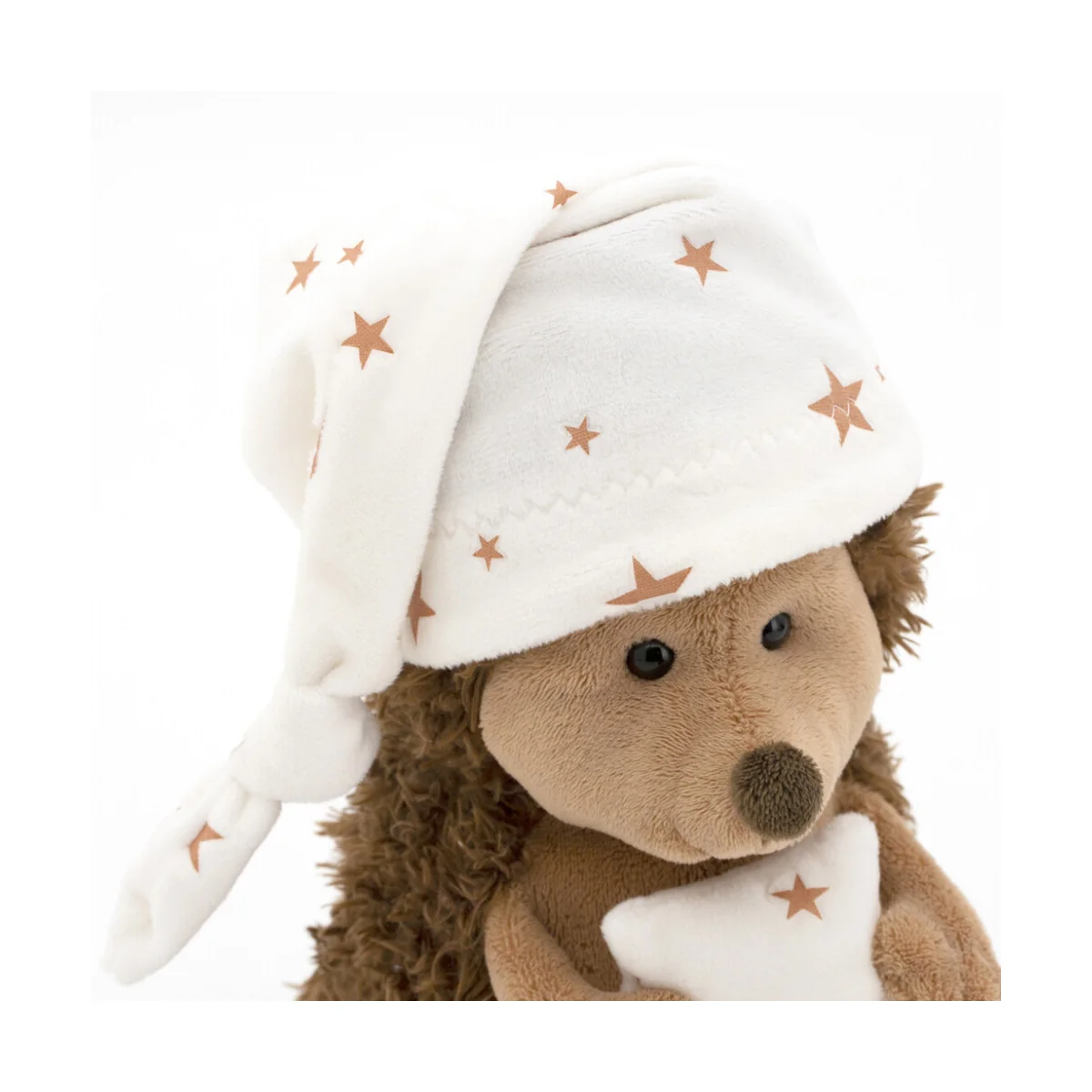 DA-1800739 Orange Toys Life M: ERIZO con GORRO PARA DORMIR Prickle 20cm sentado, en caja de regalo 25x14x13cm, 0+