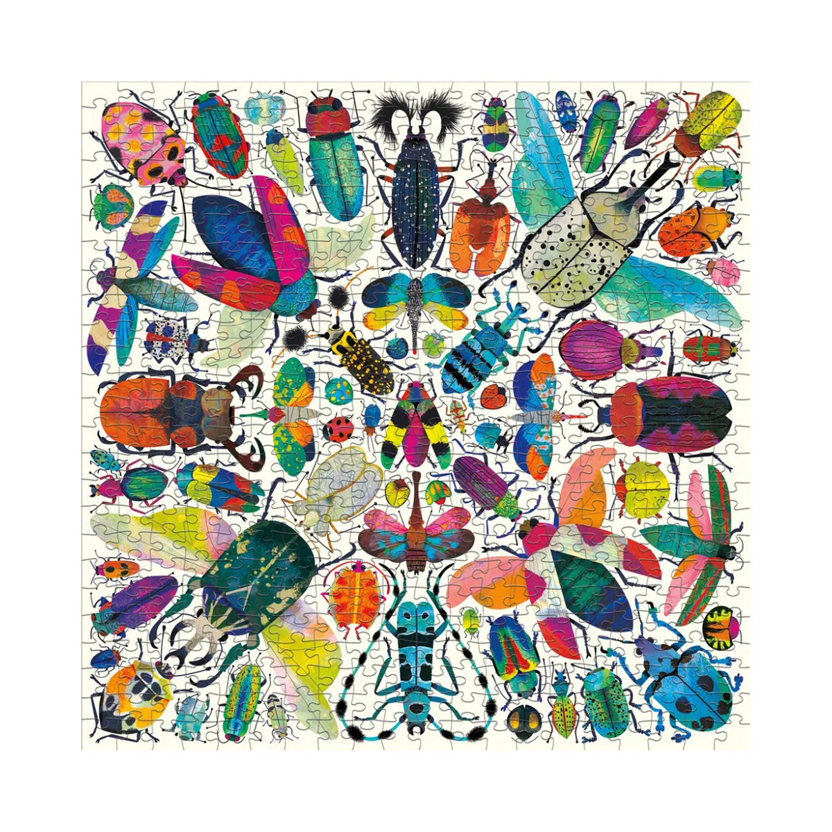  Puzzle Mudpuppy: ESCARABAJOS KALEIDO 51x51cm, 500 piezas, en caja de 20x20x5cm, 8+