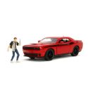  1:24 DODGE CHALLENGER THE WALKING DEAD W/GLENN FIGURE GLOSSY RED HOLL