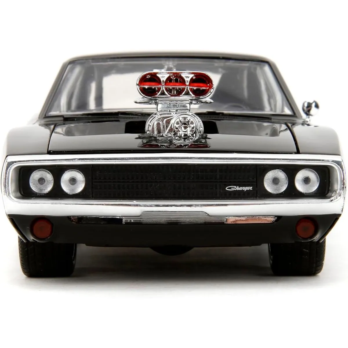 Jada Toys 1:24 DODGE CHARGER W/DOM TOERETTO FIGURE BLACK FF 1970
