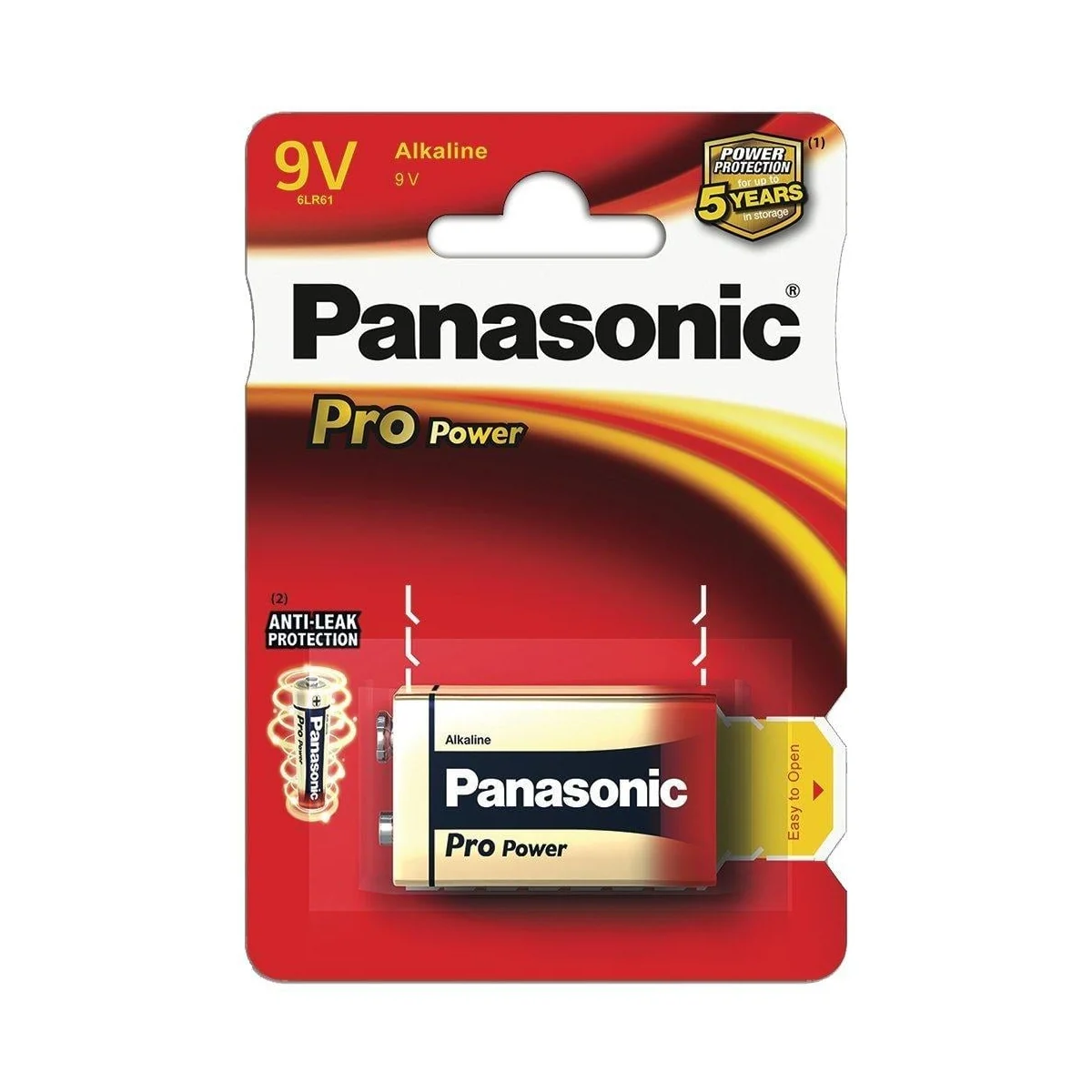 Pilas y acumuladores PANASONIC - Pro Power Alkaline Batteries 9V-6LR61 X 1
